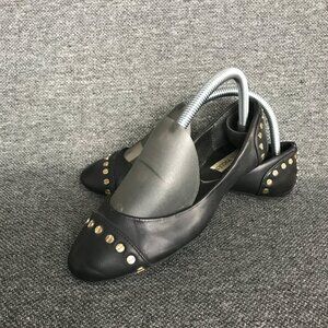 Steve Madden SLOAAN Women's Size 6.5 M Black Gold Studded Slip On Ballet Flats